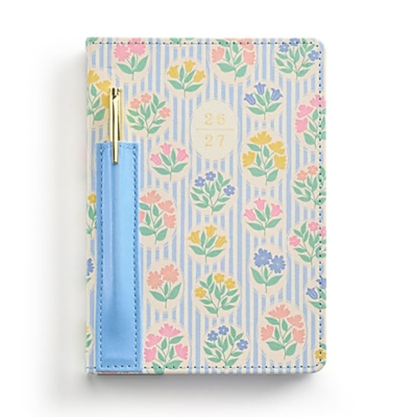 Eccolo Floral 2026-2027 Academic Weekly & Monthly Student Planner, 5 x 8 in Faux Leather Cover