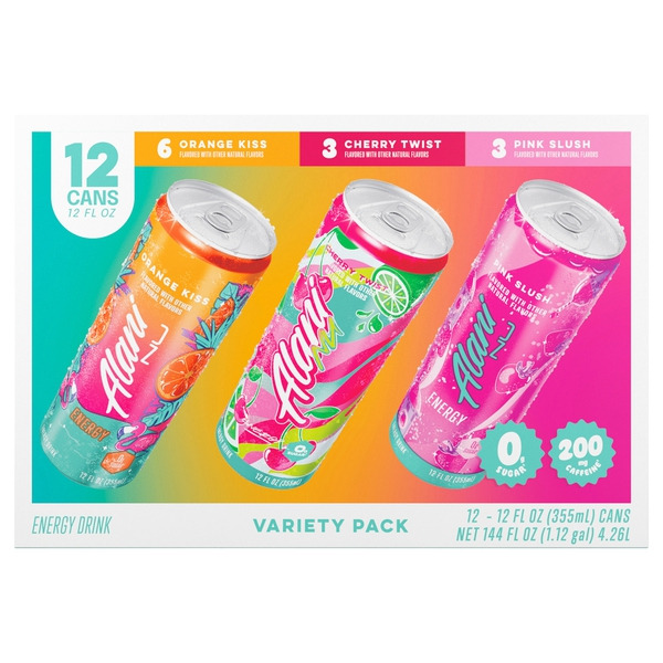 Alani Nu Variety Pack 12pk (Orange Kiss, Cherry Twist, Pink Slush