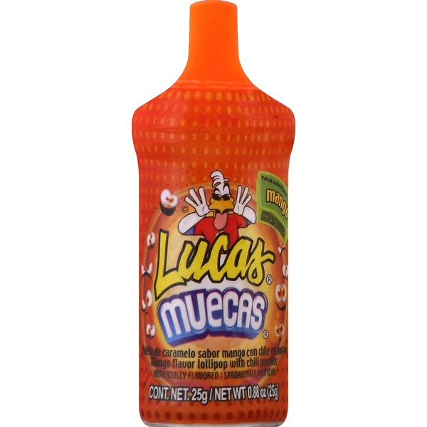 Lucas Lollipop, Mango Flavor, with Chili Powder