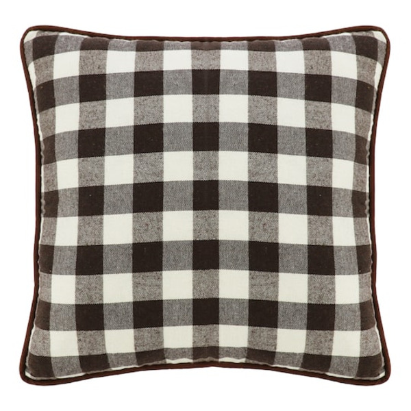 Ashland Brown Gingham Pillow
