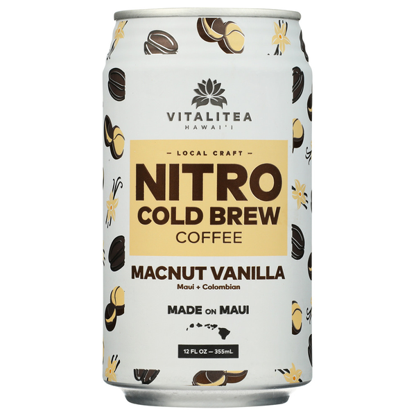 Vitalitea Hawaii Macnut Vanilla Nitro Cold Brew Coffee Same-Day
