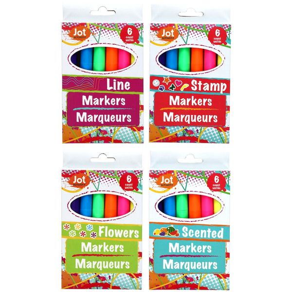 Jot Assorted Novelty Markers Same-Day Delivery | Dollar Tree