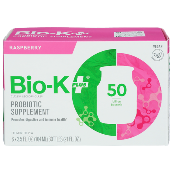 Bio-K Plus Organic Raspberry 50 Billion Probiotic 6 Pack Same-Day ...