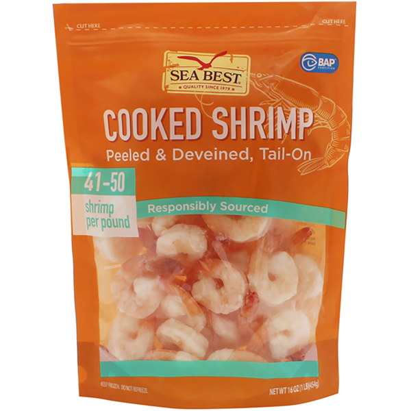 Sea Best 41/50 Cooked Tail On Shrimp Same-Day Delivery or Pickup