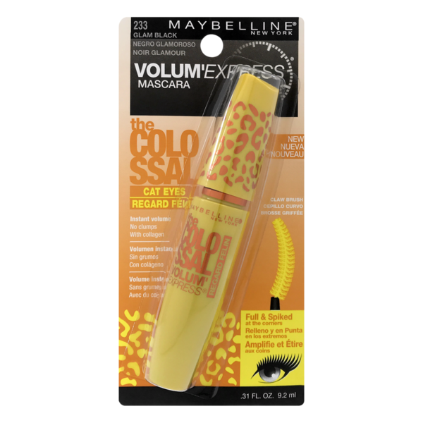 Maybelline The Colossal Cat Eyes Washable Mascara Glam Black (0.31 fl
