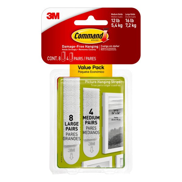 Command Medium and Large Picture Hanging Strips