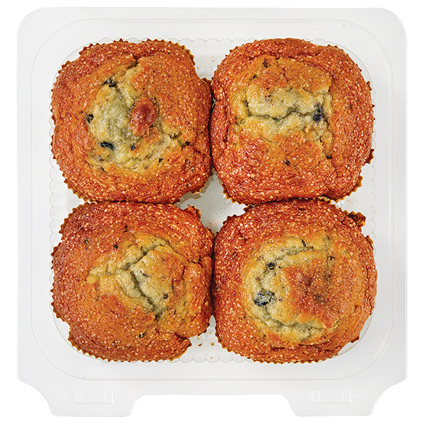 Wegmans Wegmans Muffins, Blueberry, 4 Pack SameDay Delivery or Pickup
