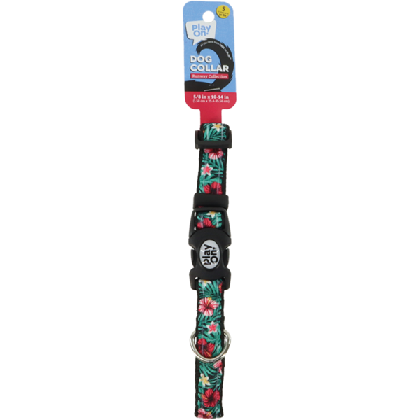 Play On Puffy Floral Dog Collar, Small