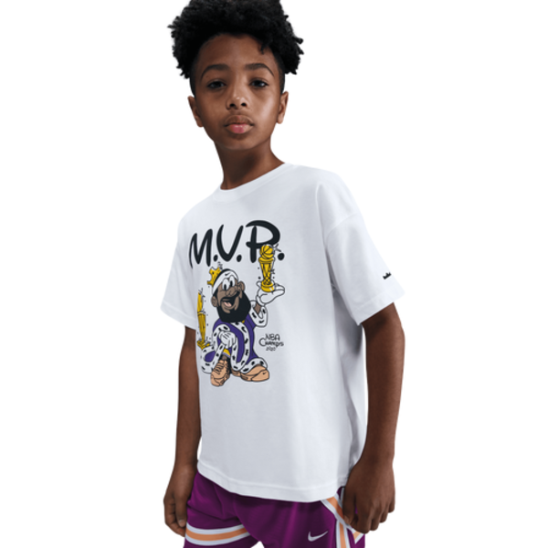 Nike Kids' LeBron James "Bubble Boy" Max90 T-Shirt, XL - White