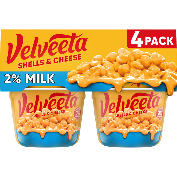 VELVEETA Shells & Cheese Microwavable Mac & Cheese with 2% Milk