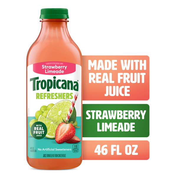 Tropicana Refreshers Strawberry Limeade, with Real Fruit Juice