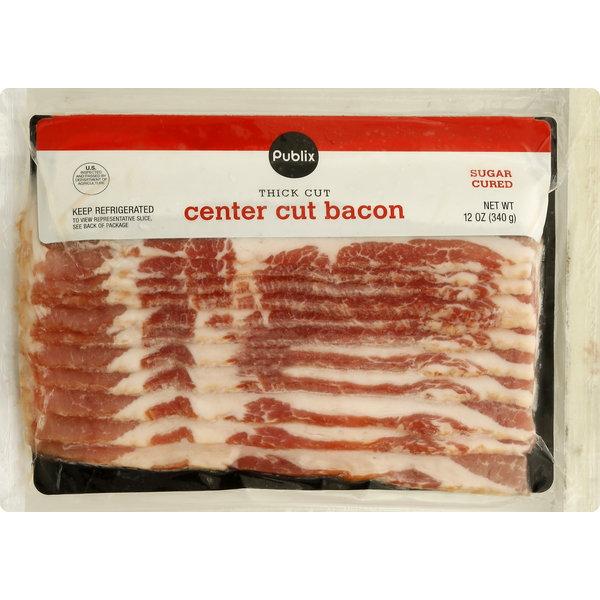 Publix Bacon, Center Cut, Thick Cut (12 oz) Instacart
