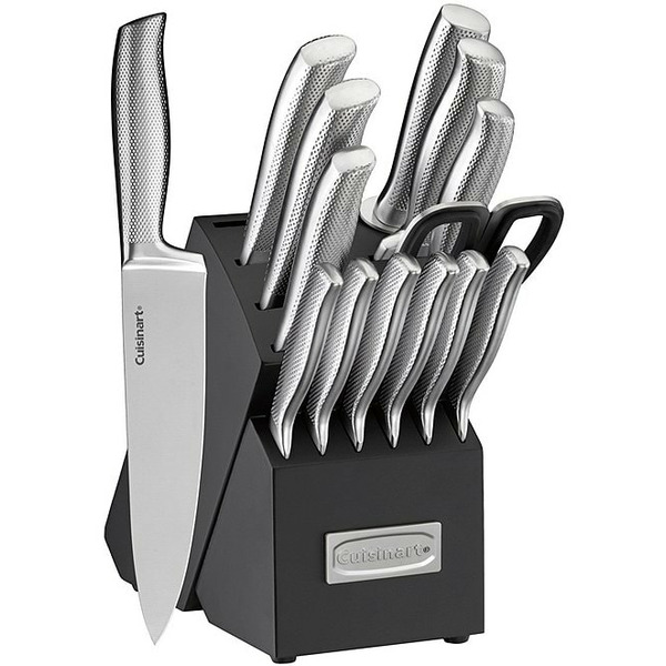 Cuisinart 15-Piece German Stainless Steel Hollow Handle Cutlery Knife Block Set