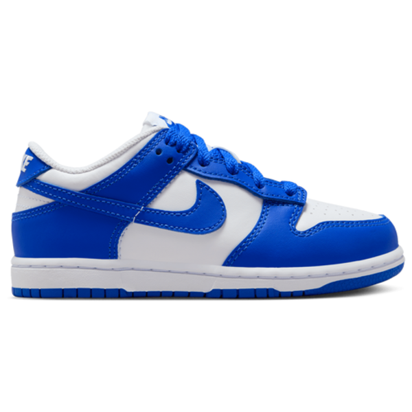 Nike Little Kids' Dunk Low Casual Shoes, Size 1.5 - White & Hyper Royal