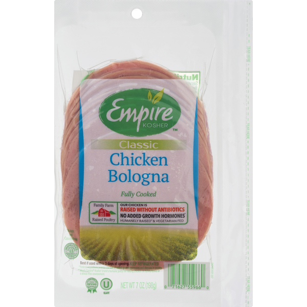Empire Kosher Chicken Bologna, Classic (7 oz) Instacart