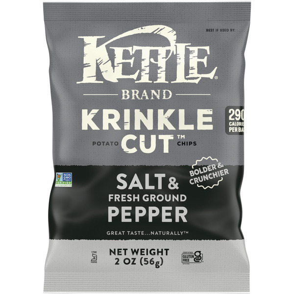 Kettle Brand Krinkle Cut Salt & Fresh Ground Pepper Potato Chips