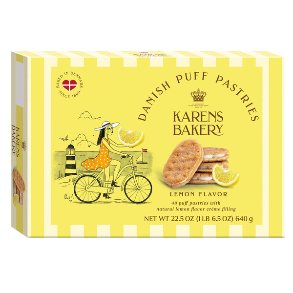 Karens Bakery Danish Puff Pastries, Lemon Flavor, 22.5 oz