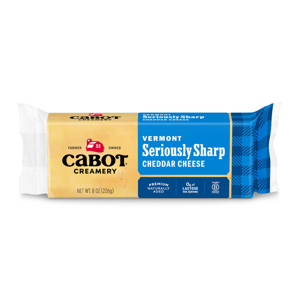 Cabot Seriously Sharp Yellow Cheddar Cheese Block, 8 oz Same-Day