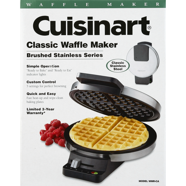 Cuisinart Waffle Maker, Classic, Brushed Stainless Series (1 each