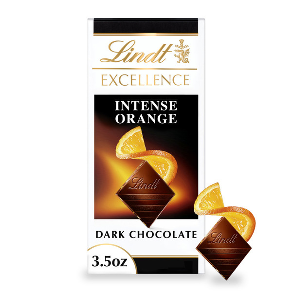 Lindt Excellence Intense Orange Dark Chocolate Candy Bar with