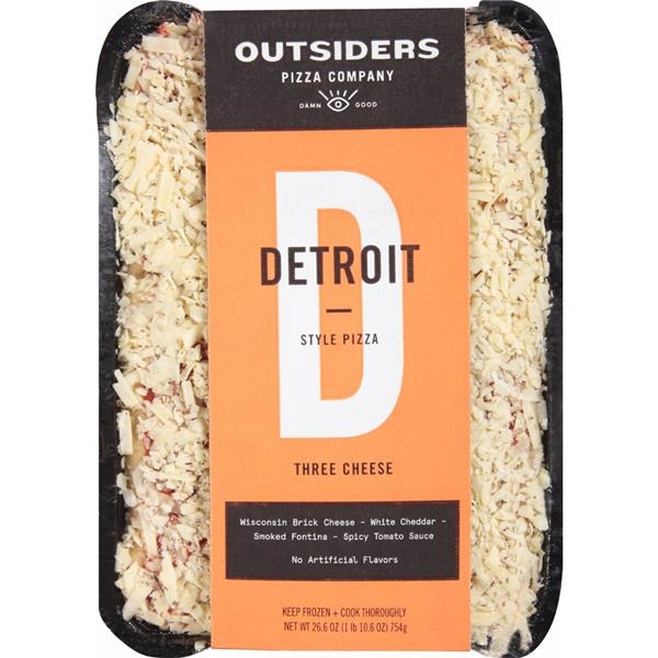 Outsiders Pizza COMPANY Three Cheese Detroit Style Frozen Pizza (26.6