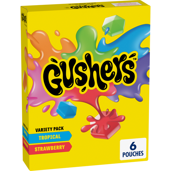 Gushers Tropical and Strawberry Fruit Flavored Snacks Variety Pack
