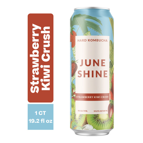 JuneShine Strawberry Kiwi Crush Hard Kombucha Same-Day Delivery or