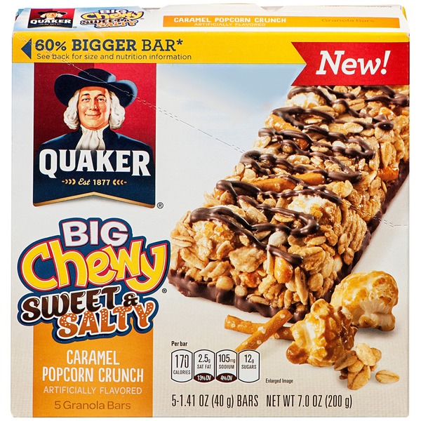 Quaker Caramel Popcorn Crunch Granola Bars (1.41 oz) from Lunardi’s