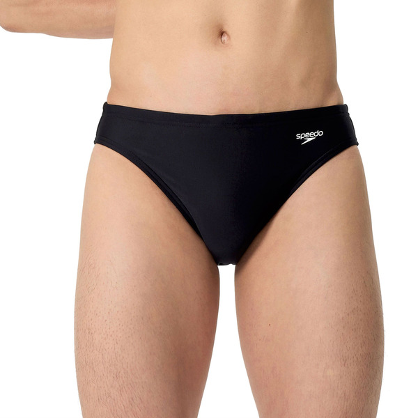 Speedo Men's Solid Endurasoft Brief, Size 30 - Team Black