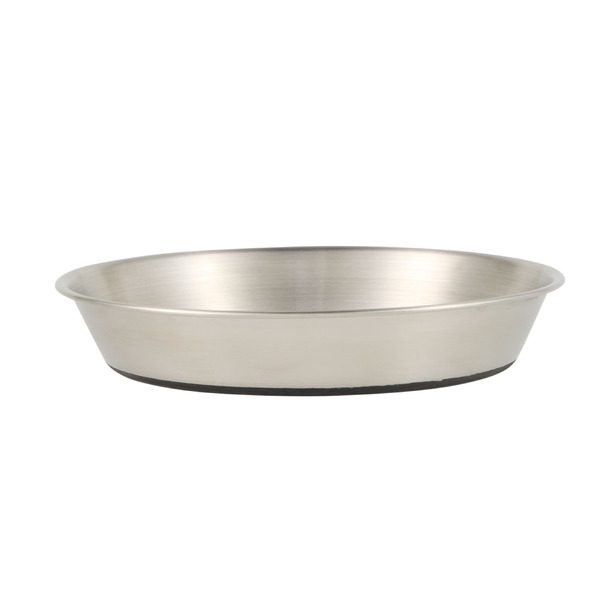 Whisker City Stainless Steel Cat Saucer - Silver