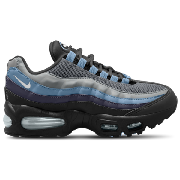 Nike Boys' Air Max 95 Grade School Running Shoes, Size 5 - Black/Blue