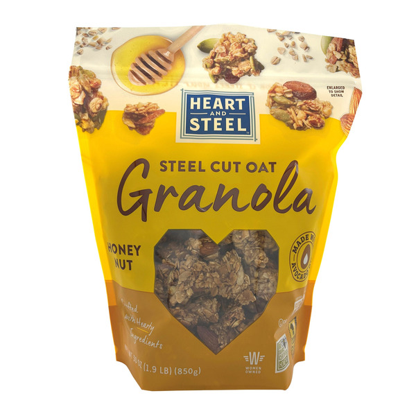 Heart & Steel, Steel Cut Oat Granola Honey Nut, 30 oz