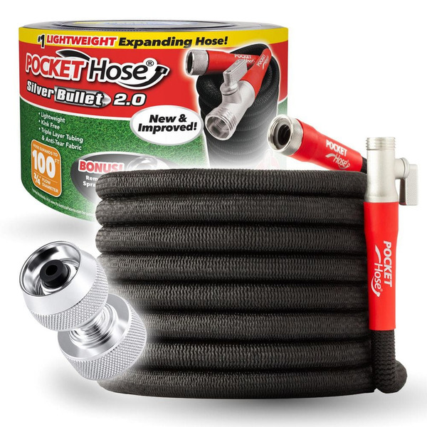Unbranded 3/4 In. X 100 Ft. Expandable Garden Hose With Turbo Shot Nozzle