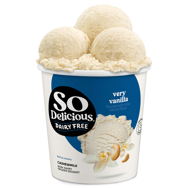 So Delicious Dairy Free Very Vanilla Cashewmilk Non Dairy Frozen