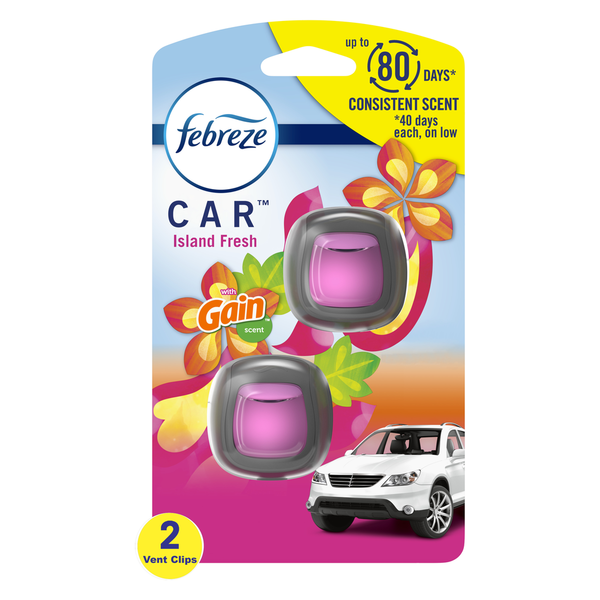 Safeway Febreze Car Air Freshener Vent Clip Gain Island Fresh Scent
