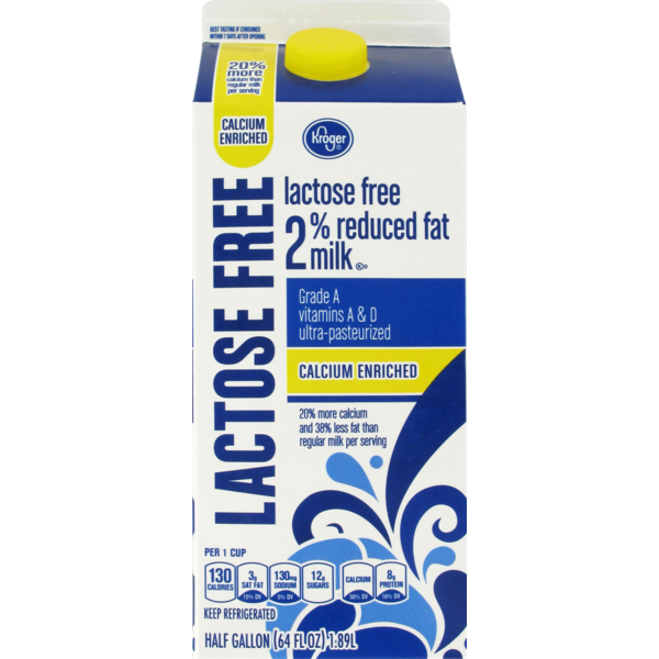 Kroger Grade A Lactose Free 2 Reduced Fat Milk (64 oz) from King
