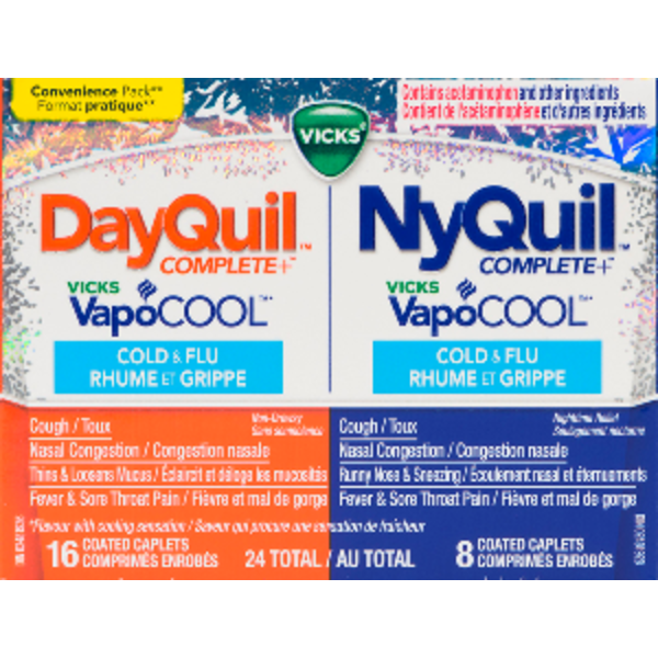 Vicks DayQuil & NyQuil Cold & Flu LiquiCaps Complete Combo Pack Same ...