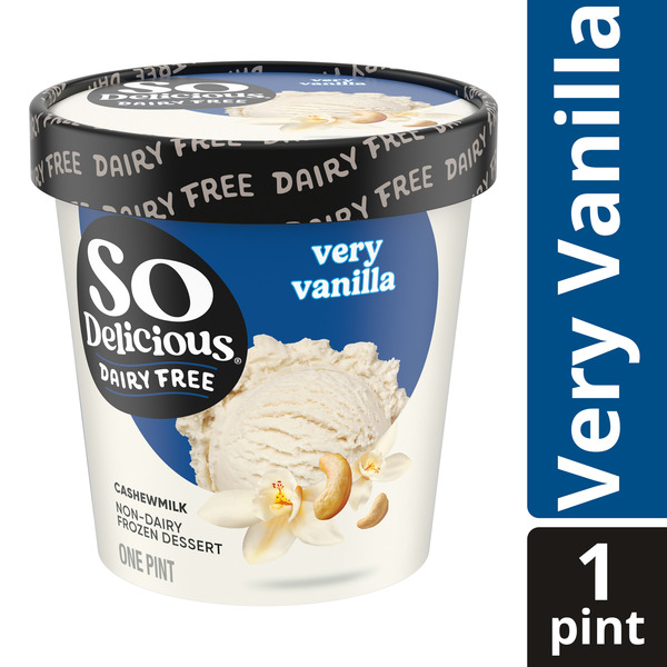 So Delicious Dairy Free Very Vanilla Cashewmilk Non Dairy Frozen