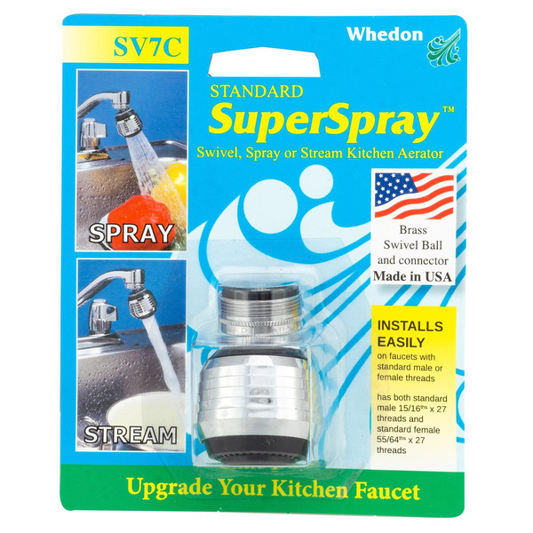 Whedon 1.8GPM Standard SuperSpray Saver Series Spray & Stream Aerator