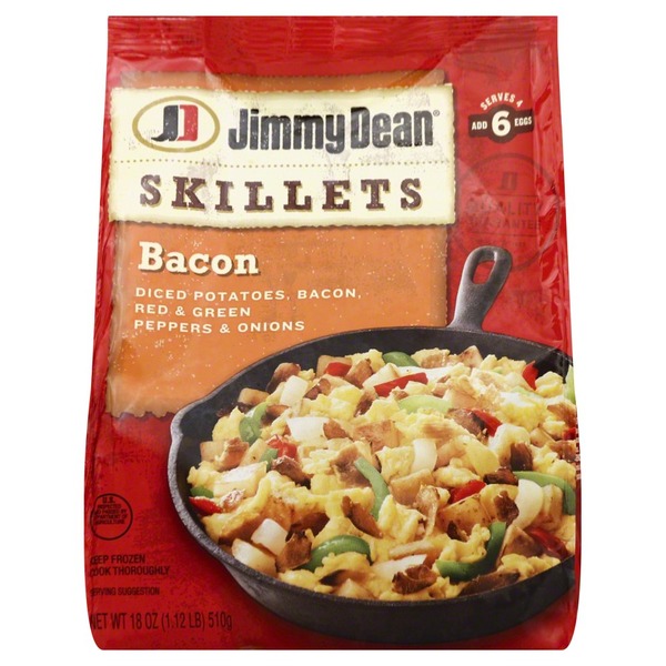 Jimmy Dean Bacon, Diced Potatoes, Red & Green Peppers & Onions
