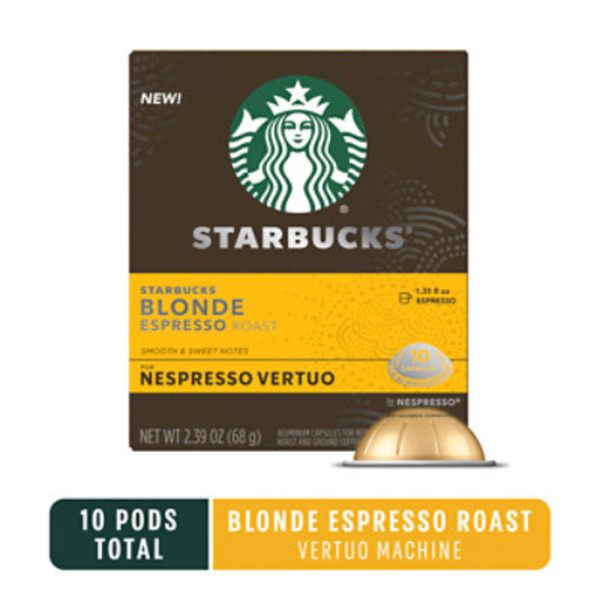Starbucks Nespresso Blonde Espresso Roast Single Serve Coffee Capsules
