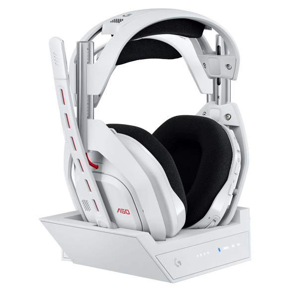 Logitech Headset, A50, 3-System, Switchable, Lightspeed Wireless + Base Station