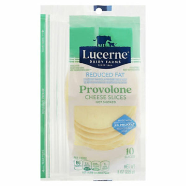 Safeway Lucerne Cheese Slices, Reduced Fat, Provolone Pickup Instacart