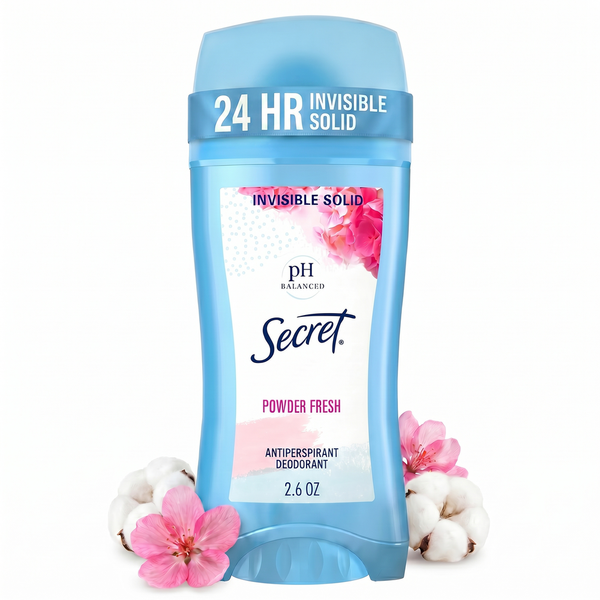 Secret pH Balanced Powder Fresh Invisible Solid Deodorant Same-Day
