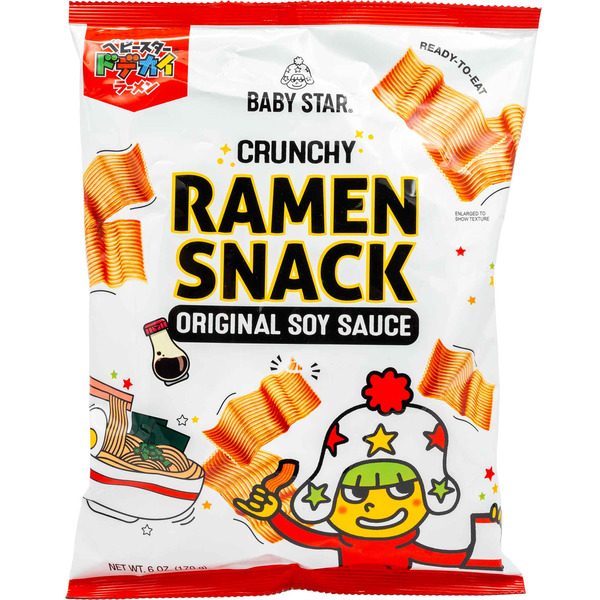 Baby Star Original Soy Crunchy Ramen Snack Wide Pack