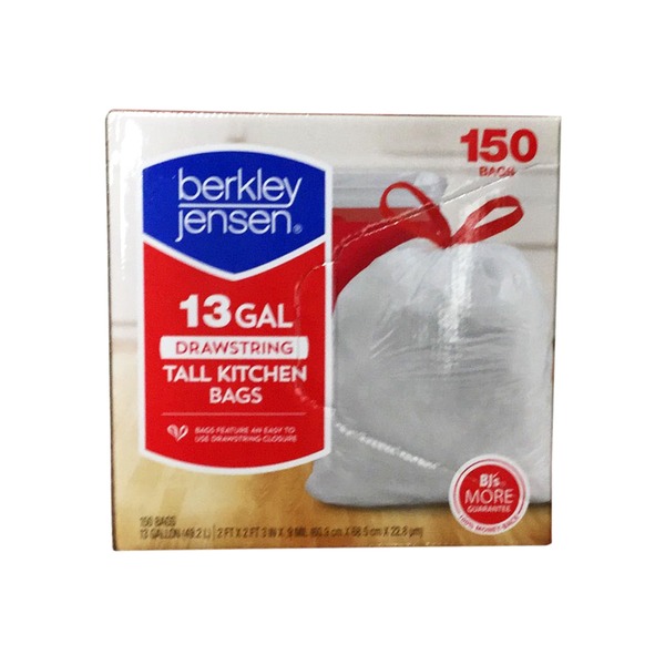 Berkley Jensen Drawstring Tall Kitchen Bags (150 ct) Instacart