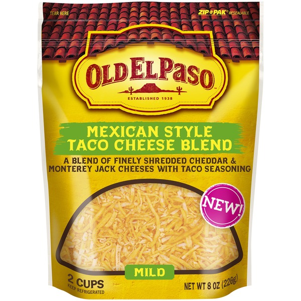 Old El Paso Mild Mexican Style Taco Cheese Blend Shredded Cheese (8 oz