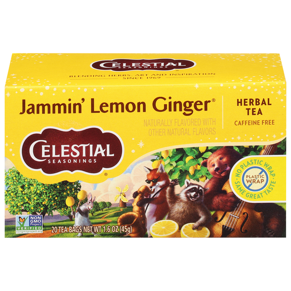 Celestial Seasonings Herbal Tea, Caffeine Free, Jammin Lemon