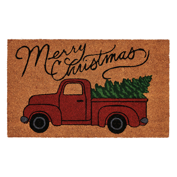 ALDI Merry Moments Holiday Coir Mat Truck 18" x 30" SameDay