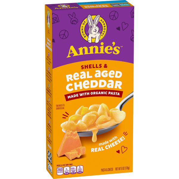 Annie's Organic Shells Pasta and Aged Cheddar Cheese